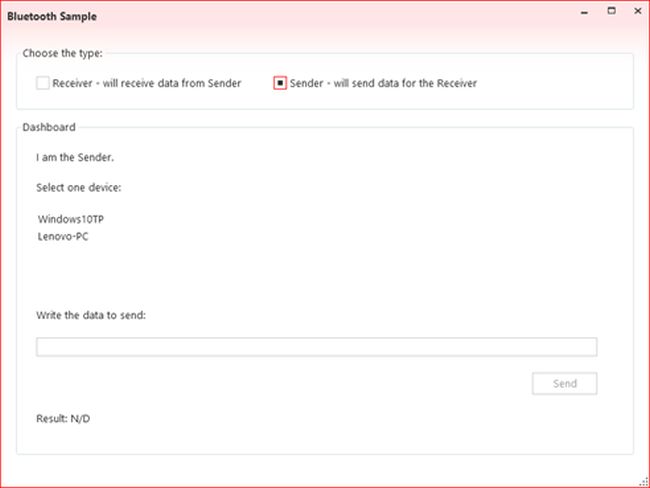 select a device for send the message